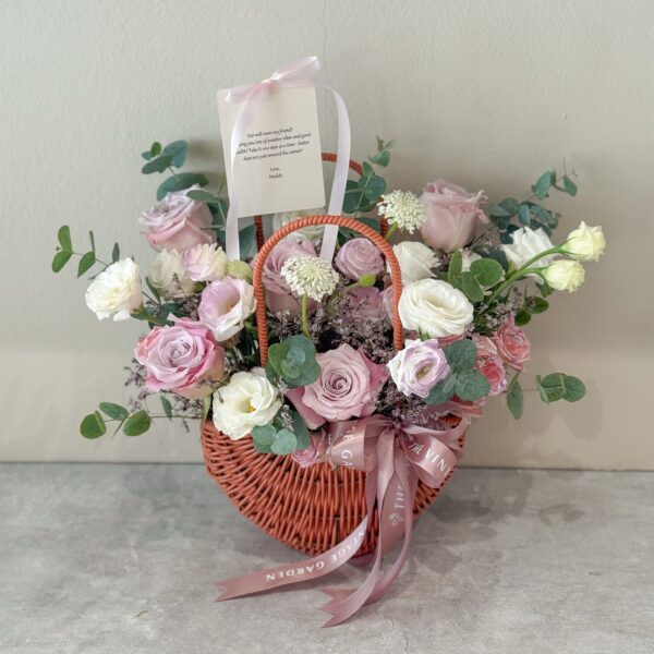 Royal Amethyst Rose Basket