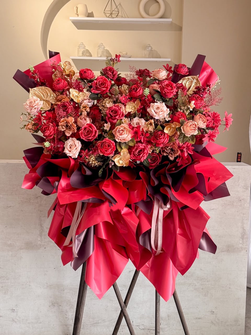 Grand Prosperity Floral Stand (Artificial Flower) - Image 2
